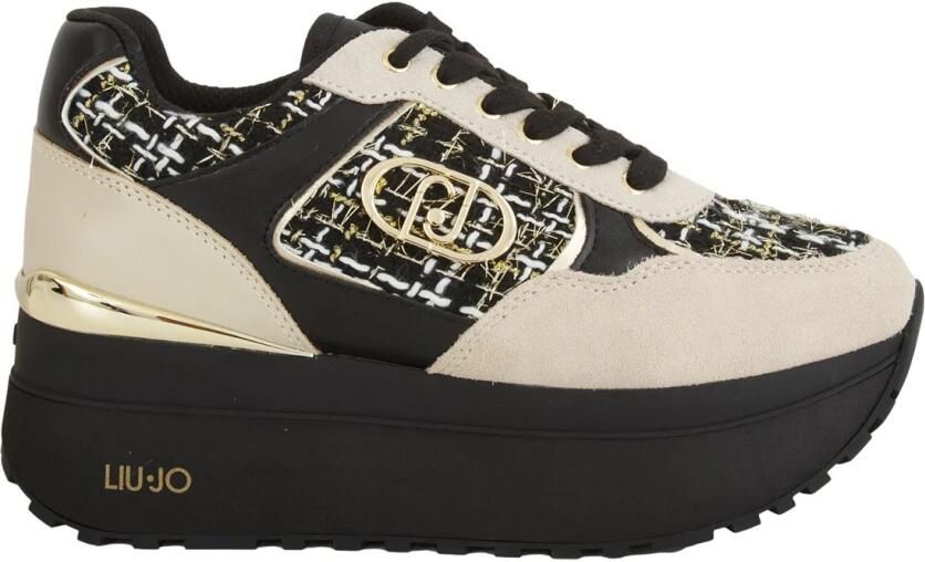 Liu Jo Maxi Wonder Plus 01 sneakers zwart beige - Foto 2