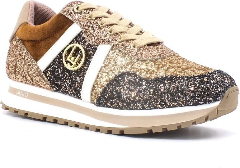 Liu Jo Gouden Glitter Sneakers Beige Dames - Foto 2