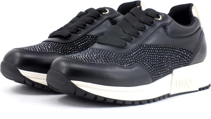 Liu Jo Johanna 02 Lage sneakers Leren Sneaker Dames Zwart - Foto 2