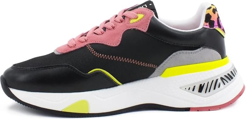 Liu Jo Begoni Leren Stoffen Sneakers Zwart Dames