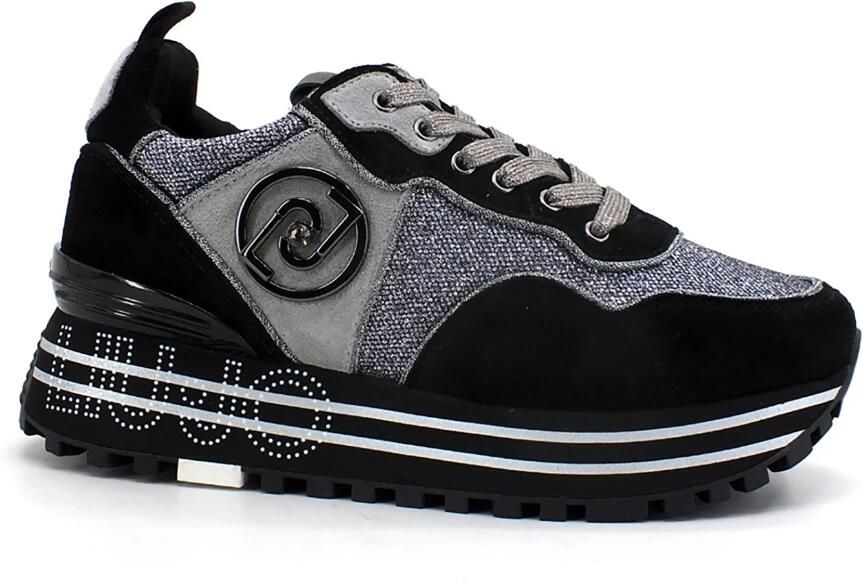 Liu Jo Sneakers Milano Maxi Wonder 24 Suede Zwart Dames - Foto 2