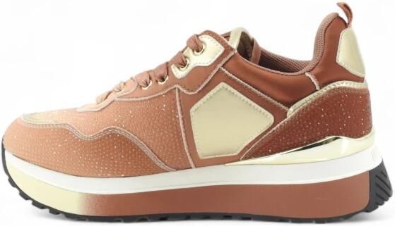 Liu Jo Rhinestone Embellished Slip-On Sneakers with Laces Wo Brown - Foto 3
