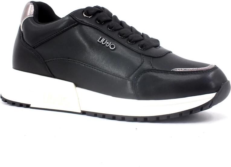Liu Jo Zwarte Leren Damesschoenen Model Johanna 01 Zwart Dames