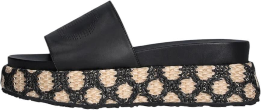 Liu Jo Wedge Sandalen met Logo aan de Voorkant