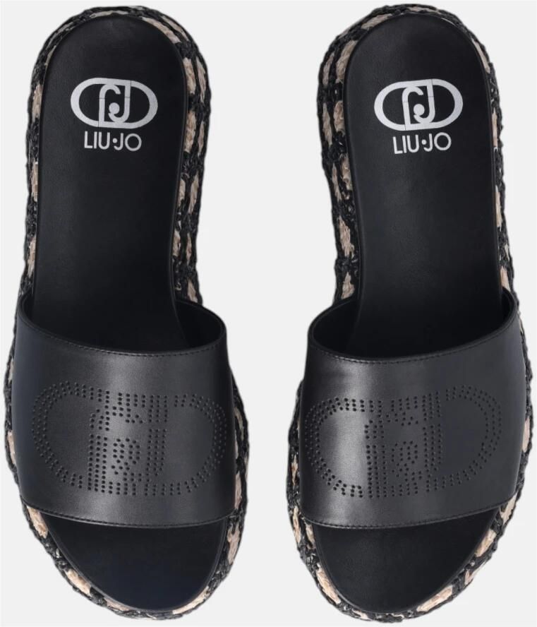 Liu Jo Wedge Sandalen met Logo aan de Voorkant - Foto 2