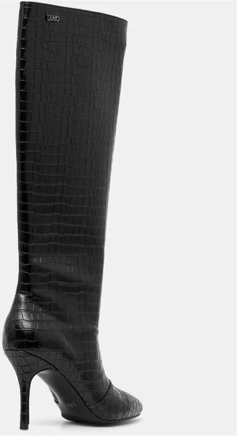 Liu Jo Krokodillenprint Hoge Laarzen Zwart Black Dames - Foto 5
