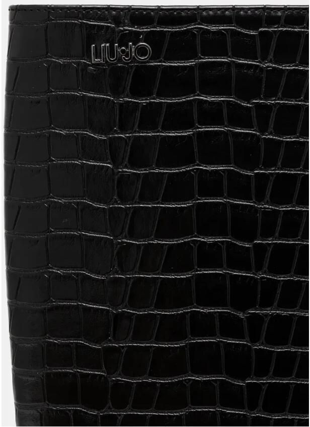 Liu Jo Krokodillenprint Hoge Laarzen Zwart Black Dames - Foto 3
