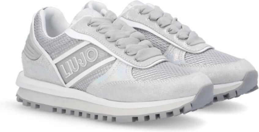Liu Jo Wonder Up 3 Grijze Leren Sneakers