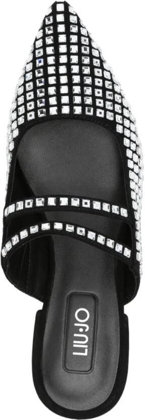 Liu Jo Zwarte Platte Sandalen Banddetail