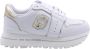 Liu Jo Witte leren sneakers met geperforeerde inzet en gelamineerde details - Thumbnail 6