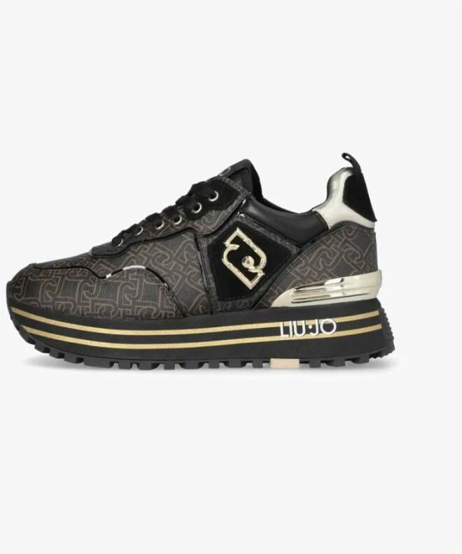 Liu Jo Maxi Wonder 24 Sneaker Bruin Zwart Goud Zwart Heren