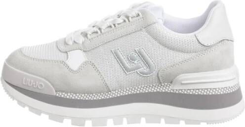 Liu Jo Sandkleurige Suède Sneakers voor Dames White Dames