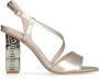 Liu Jo Metallic Gouden Sandalen met Logohak - Thumbnail 1