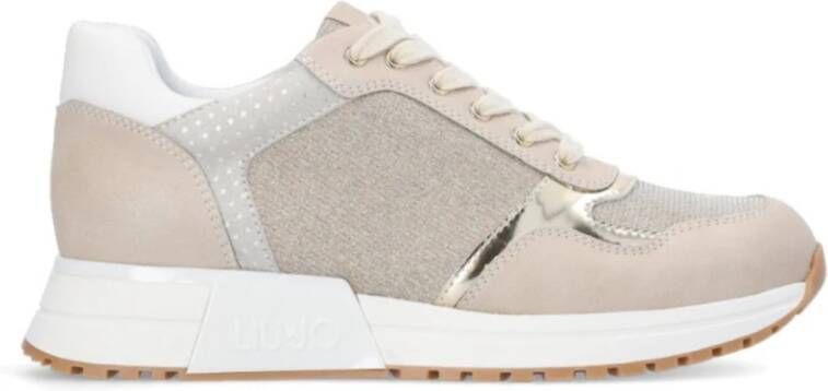 Liu Jo Metallic Sneakers met Uniek Design Beige Dames