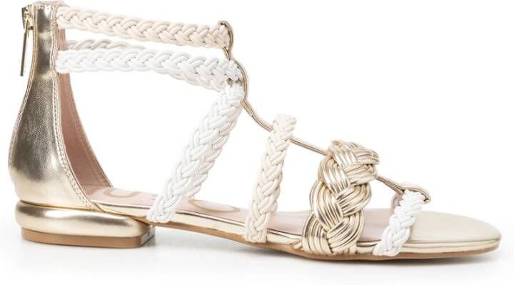 Liu Jo Pinaforemetal Platte Sandalen Geel Dames