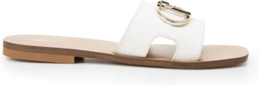 Liu Jo Pinaforemetal Sliders voor Dames Wit Dames