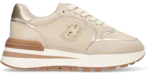Liu Jo Platform leren sneakers met contrastinzetten
