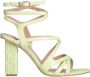 Liu Jo Platte Sandaal Logo Hakbanden Green Dames - Thumbnail 8
