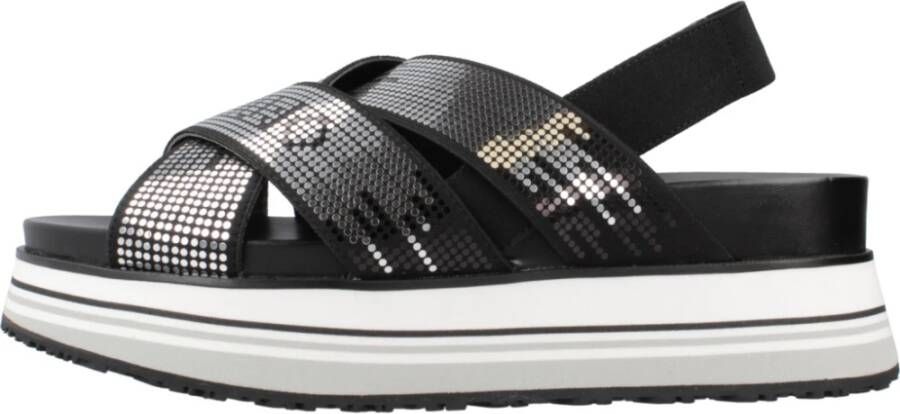 Liu Jo Platte Sandalen Black Dames