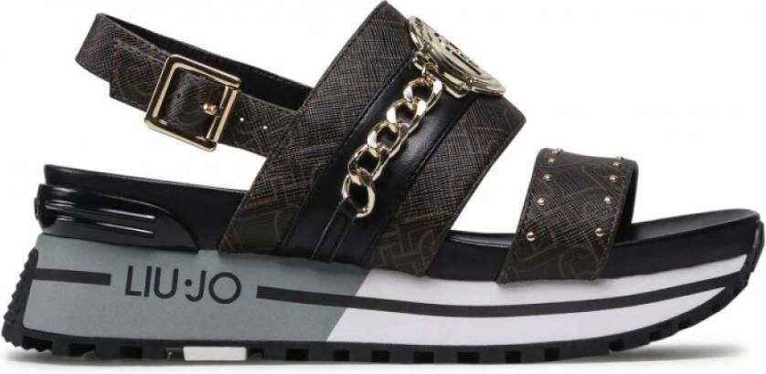 Liu Jo Platte Sandalen Brown Dames