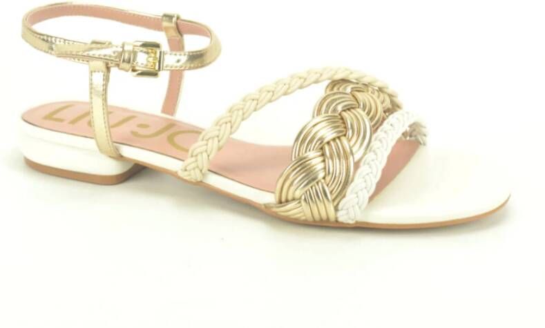 Liu Jo Platte sandalen in beige en goud Beige Dames