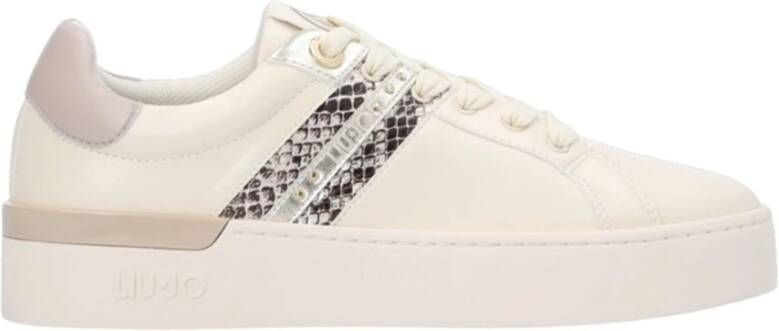 Liu Jo Python Print Studded Glitter Sneakers