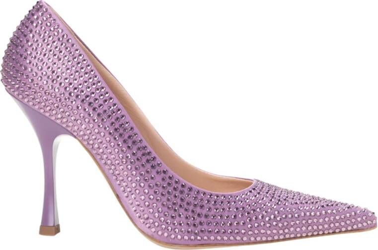 Liu Jo Rechtbank schoenen met edelstenen Purple Dames