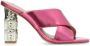 Liu Jo Roze Logo Hakken Sandalen Pink Dames - Thumbnail 1