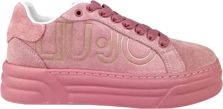Liu Jo Suede Platform Sneakers in Pink Ray Pink Dames