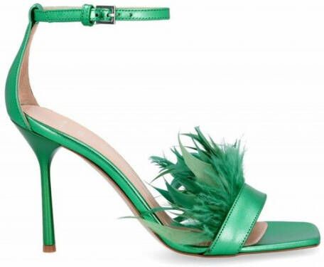 Liu Jo Hoge hak sandalen met veerdetail Green Dames