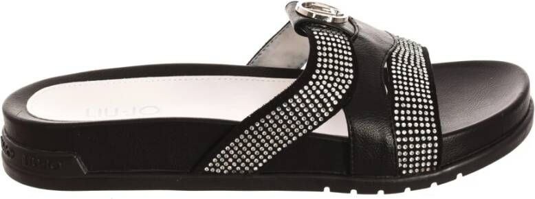 Liu Jo Slipper-stijl Sandalen met Origineel Ontwerp en Sprankeling Black Dames