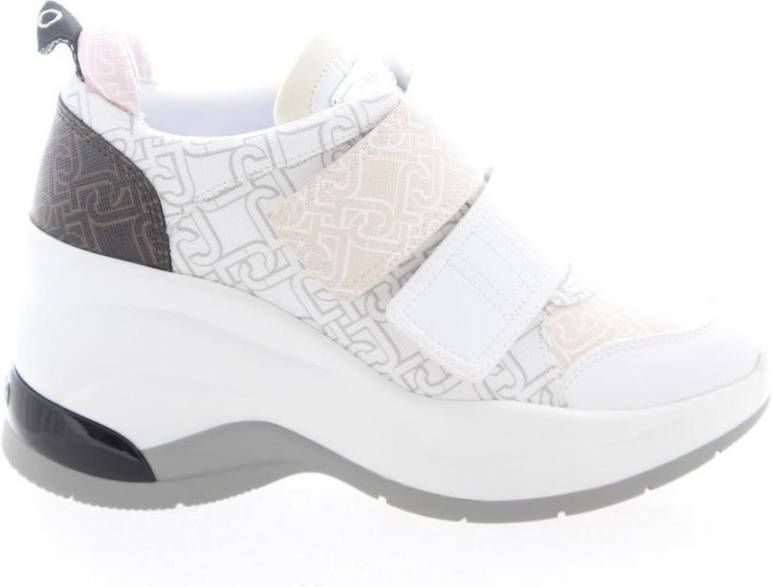 Liu Jo Metalen Eyelet Ronde Neus Sneakers met Zijrits White Dames - Foto 7
