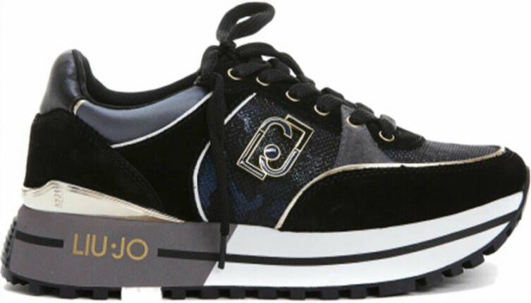 Liu Jo Maxi Wonder 20 Dames Zwarte Platform Sneakers Zwart Dames - Foto 3