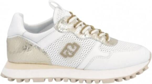 Liu Jo Metalen Eyelet Ronde Neus Sneakers met Zijrits White Dames - Foto 18