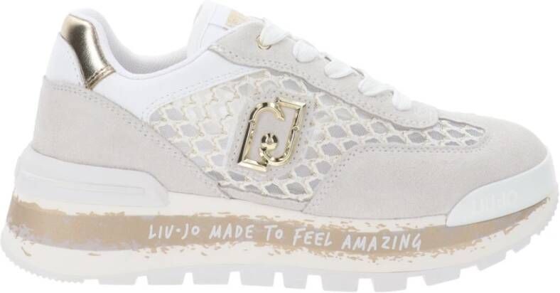 Liu Jo Witte Gouden Lichtgewicht Sneakers voor Vrouwen Multicolor Dames