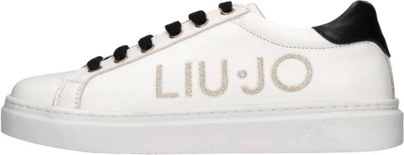 Liu Jo Witte leren sneakers