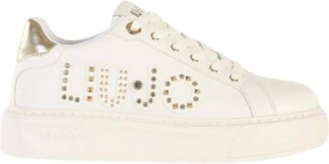 Liu Jo Kylie 10 Lage Dames Sneaker Leer White Light Gold - Foto 6