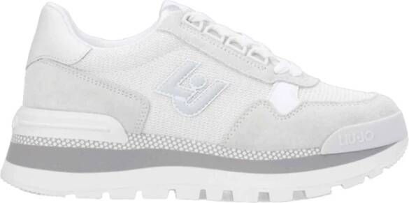 Liu Jo Sandkleurige Suède Sneakers voor Dames White Dames