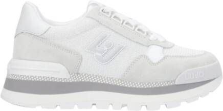 Liu Jo Sandkleurige Suède Sneakers voor Dames White Dames