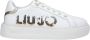 Liu Jo Witte Leren Sneaker met Pailletten Logo White Dames - Thumbnail 10