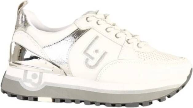 Liu Jo Metalen Eyelet Ronde Neus Sneakers met Zijrits White Dames - Foto 17