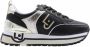 Liu Jo Maxi Wonder 20 Lage sneakers Leren Sneaker Dames Zwart - Thumbnail 4