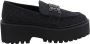 Liu Jo Zwarte platte schoenen met metalen logotoebehoren Black Dames - Thumbnail 2