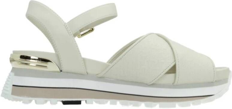 Liu Jo Stijlvolle Platte Sandalen voor Vrouwen White Dames - Foto 2