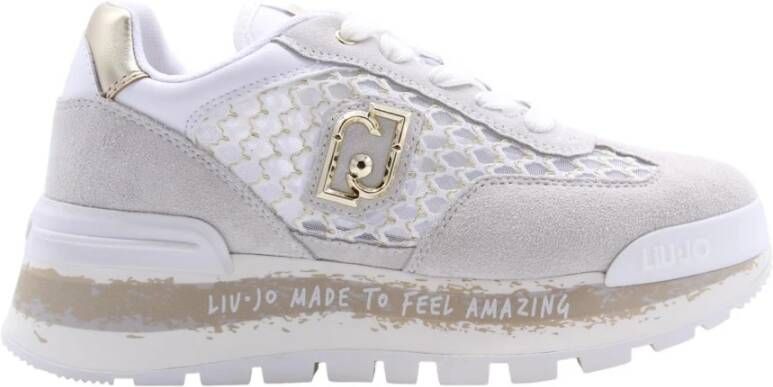 Liu Jo Witte Gouden Lichtgewicht Sneakers voor Vrouwen Multicolor Dames