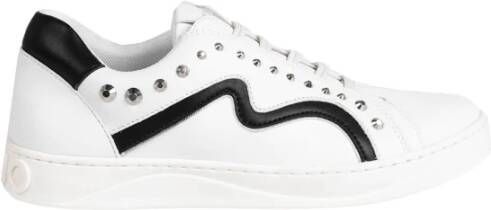 Liu Jo Stijlvolle sneakers met elastische banden en zilveren studs White Dames