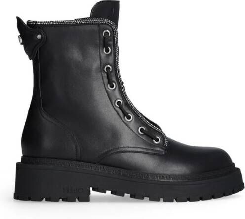 LIU JO Veterboots Dames Rumi 25 Leer Zwart