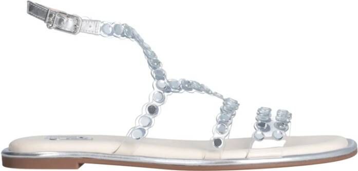 Liu Jo Transparante Synthetische Sandalen Zilver Gray Dames