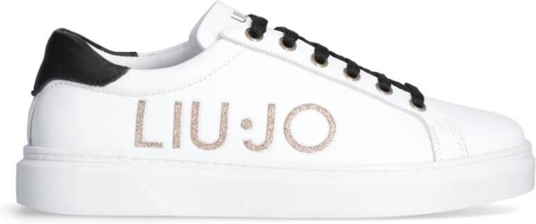 Liu Jo Witte leren sneakers