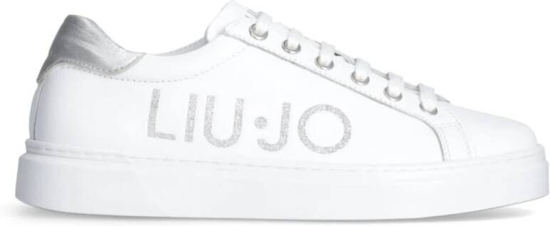 Liu Jo Witte leren sneakers